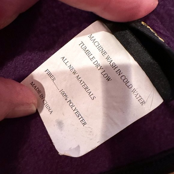 Dickens Closet Purple Fleece Toggle Adjustable Dog Coat Small - Picture 7 of 9